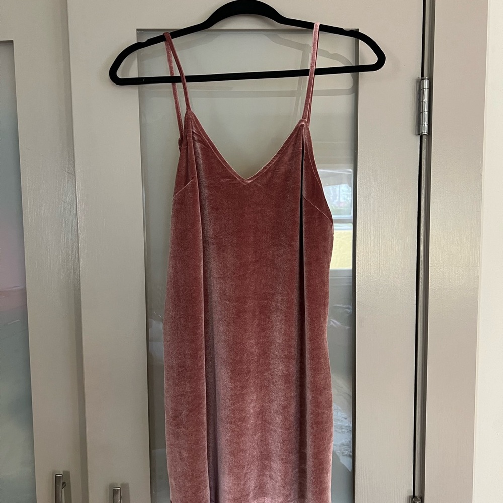 Velvet Pink Slip Dress